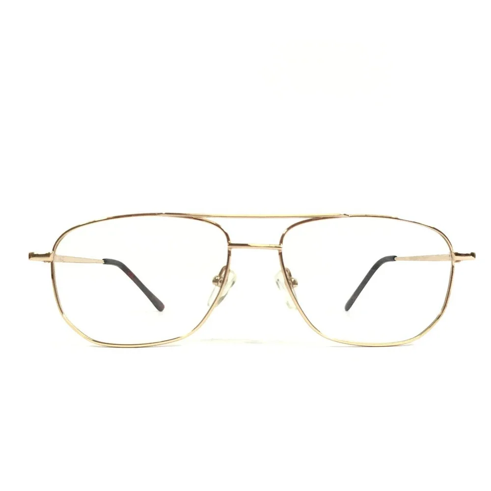 Shiny Gold Aviator Eyeglasses Frames P-115 GOLD Aviator Wire Rim 55-15-140